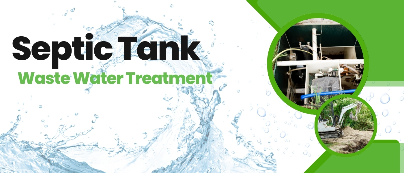 Green White Modern Septic Tank Service Facebook Ad